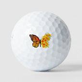 Blume Butterfly mit gelbem Kalifornien-Mohn Golfball (Vorderseite)