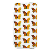 Blume Butterfly mit gelbem Kalifornien-Mohn Incipio iPhone Geldbeutel-Hülle (Folio Vorderseite)