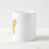 Blume Butterfly mit gelbem Kalifornien-Mohn Jumbo-Tasse (Vorderseite)