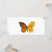 Blume Butterfly mit gelbem Kalifornien-Mohn Karte (Vorderseite/Rückseite Beispiel)