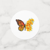 Blume Butterfly mit gelbem Kalifornien-Mohn Konfetti (Klein Vorderseite)