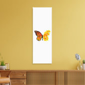 Blume Butterfly mit gelbem Kalifornien-Mohn Leinwanddruck (Insitu (Wohnzimmer))