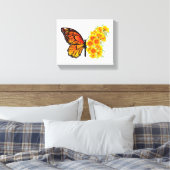 Blume Butterfly mit gelbem Kalifornien-Mohn Leinwanddruck (Insitu (Schlafzimmer))