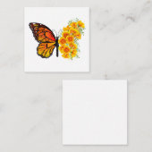Blume Butterfly mit gelbem Kalifornien-Mohn Mitteilungskarte (Vorne/Hinten)