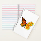 Blume Butterfly mit gelbem Kalifornien-Mohn Notizblock (Innen)