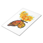 Blume Butterfly mit gelbem Kalifornien-Mohn Notizblock (angewinkelt)