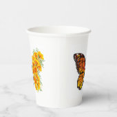 Blume Butterfly mit gelbem Kalifornien-Mohn Pappbecher (Rechts)