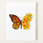 Blume Butterfly mit gelbem Kalifornien-Mohn Planer (Rückseite)