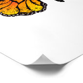 Blume Butterfly mit gelbem Kalifornien-Mohn Poster (Ecke)