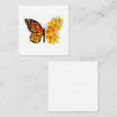 Blume Butterfly mit gelbem Kalifornien-Mohn Rabattkarte (Vorne/Hinten)