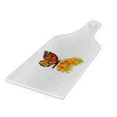 Blume Butterfly mit gelbem Kalifornien-Mohn Schneidebrett (Ecke)