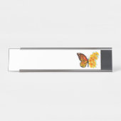 Blume Butterfly mit gelbem Kalifornien-Mohn Schreibtischnamensplakette (Vorderseite )
