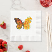 Blume Butterfly mit gelbem Kalifornien-Mohn Serviette (Beispiel)