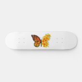 Blume Butterfly mit gelbem Kalifornien-Mohn Skateboard (Horizontal)