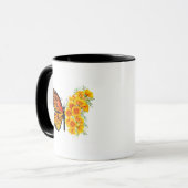 Blume Butterfly mit gelbem Kalifornien-Mohn Tasse (Vorderseite Links)