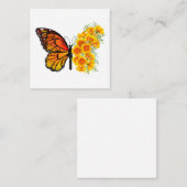 Blume Butterfly mit gelbem Kalifornien-Mohn Telefonnummerkarte (Vorne/Hinten)