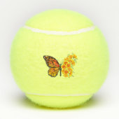 Blume Butterfly mit gelbem Kalifornien-Mohn Tennisbälle (Rückseite)