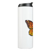 Blume Butterfly mit gelbem Kalifornien-Mohn Thermosbecher (Nach links gedreht)