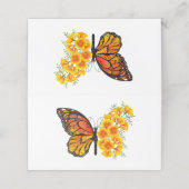 Blume Butterfly mit gelbem Kalifornien-Mohn Treuekarte (Außenseite Aufgefaltet)