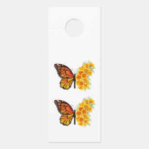 Blume Butterfly mit gelbem Kalifornien-Mohn Türanhänger