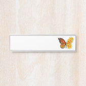 Blume Butterfly mit gelbem Kalifornien-Mohn Türschild (Vorderseite )