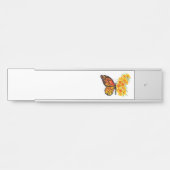 Blume Butterfly mit gelbem Kalifornien-Mohn Türschild (Vorderseite )