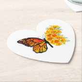 Blume Butterfly mit gelbem Kalifornien-Mohn Untersetzer (angewinkelt)