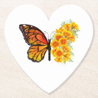 Blume Butterfly mit gelbem Kalifornien-Mohn