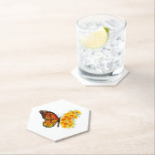 Blume Butterfly mit gelbem Kalifornien-Mohn Untersetzer (Vor Ort)