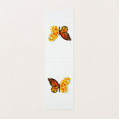 Blume Butterfly mit gelbem Kalifornien-Mohn Visitenkarten (Außenseite Aufgefaltet)