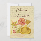 Blume Butterfly Mushroom Wasserfarbe Malerei Einladung (Vorderseite)