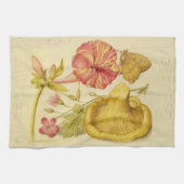 Blume Butterfly Mushroom Wasserfarbe Malerei Handtuch (Horizontal)