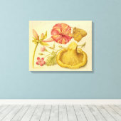 Blume Butterfly Mushroom Wasserfarbe Malerei Leinwanddruck (Insitu (Holzboden))