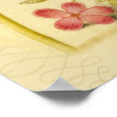 Blume Butterfly Mushroom Wasserfarbe Malerei Poster (Ecke)