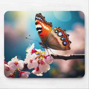 Blume Butterfly Nature Serene Tranquil Mousepad