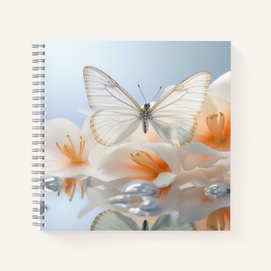 Blume Butterfly Nature Serene Tranquil Notizblock (Vorderseite)