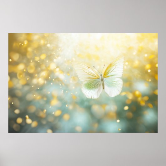 Blume Butterfly Nature Serene Tranquil Poster (Vorne)