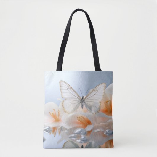 Blume Butterfly Nature Serene Tranquil Tasche (Vorderseite)