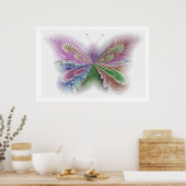 Blume Butterfly Poster (Küche)