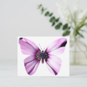 Blume Butterfly Postkarte (Stehend Vorderseite)