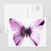 Blume Butterfly Postkarte (Vorne/Hinten)
