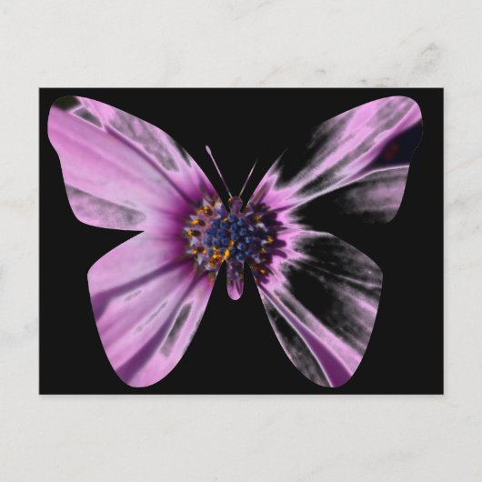 Blume Butterfly Postkarte (Vorderseite)