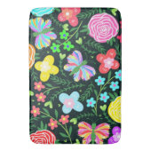 Blume Butterfly Regenbogen Badematte (Vorderseite Vertikal)