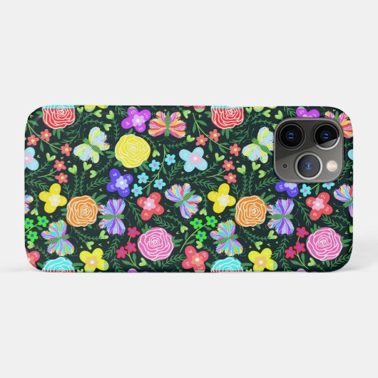 Blume Butterfly Regenbogen Case-Mate iPhone Hülle (Rückseite (Horizontal))