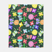 Blume Butterfly Regenbogen Fleecedecke (Vorderseite)