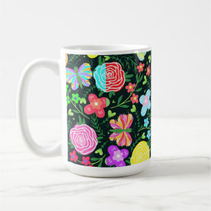 Blume Butterfly Regenbogen Kaffeetasse