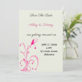 Blume Butterfly Save The Date (Stehend Vorderseite)