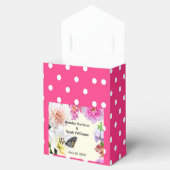 Blume & Butterfly Wedding Picture Polka Dots Geschenkschachtel (Geöffnet)
