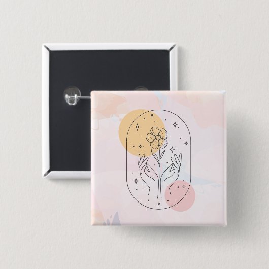 Blume Button (Vorne & Hinten)