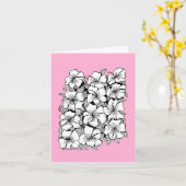 Blume BW Grußkarte Karte (Gelbe Blume)